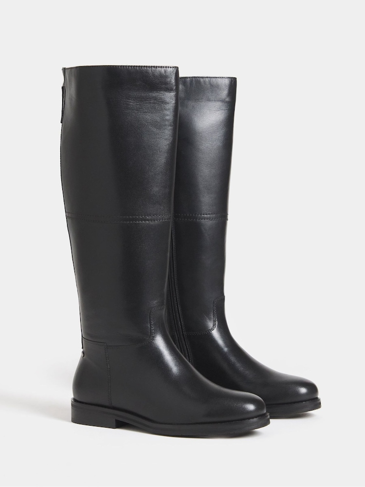 Simply Be Leather Flat Knee High Boots - Bild 2 von 4 Simply Be Leather Flat Knee High Boots - Bild 2 von 4