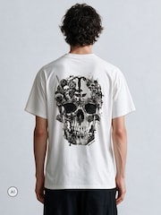 Religion White Antique Skull T-Shirt - Image 3 of 5