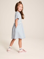 Joules Skye Blue Striped Jersey T-Shirt Dress - Image 2 of 4