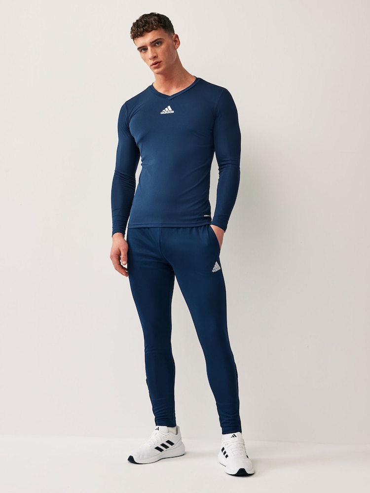 adidas Navy Blue Teamwear Base Layer Long Sleeve Top - Image 3 of 7