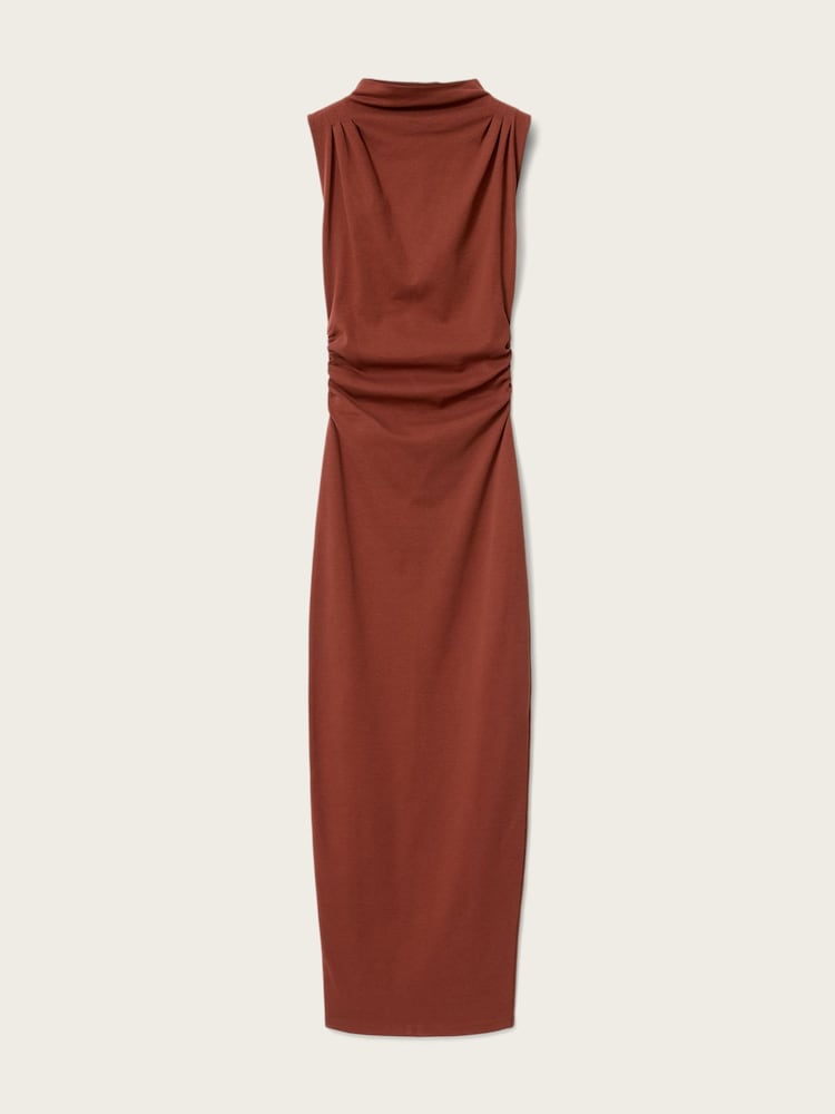 AllSaints Brown Katarina Cowl Dress - Image 6 of 6 AllSaints Brown Katarina Cowl Dress - Image 6 of 6