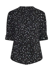 Yours Curve Black Pintuck Blouse - Image 5 of 5