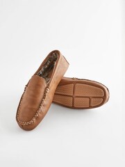 Tan Brown Moccasin Slippers - Image 4 of 6