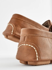 Tan Brown Moccasin Slippers - Image 5 of 6