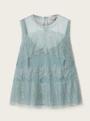 AllSaints Blue Clara Top - Image 6 of 6