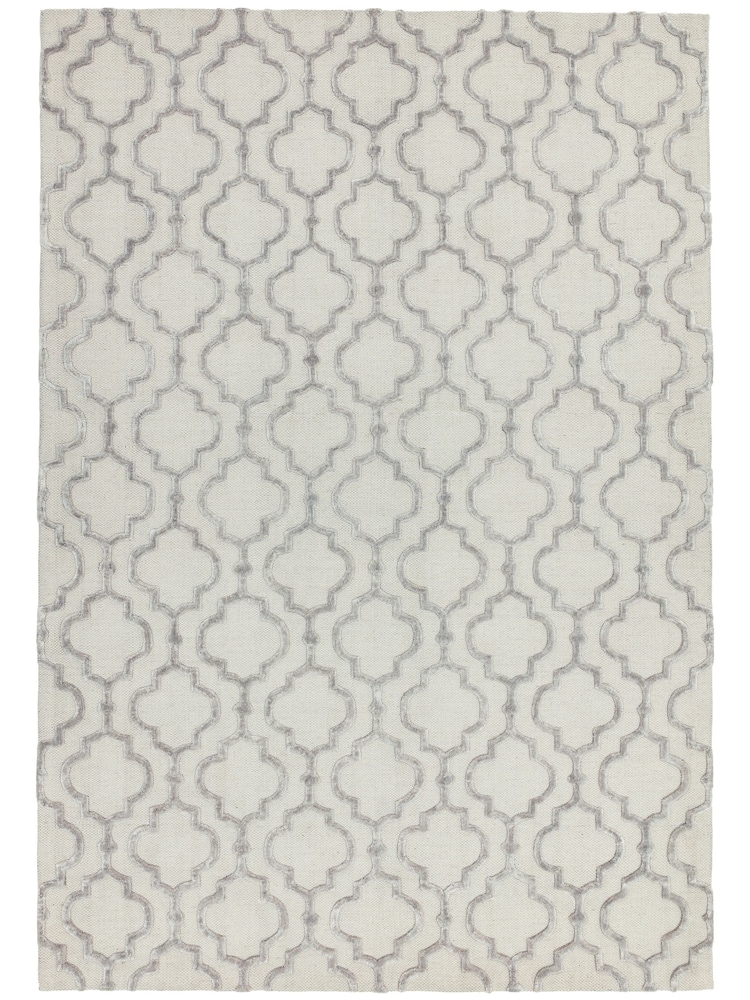 Asiatic Rugs Grey Dixon Textured Geo Rug - Image 1 of 5