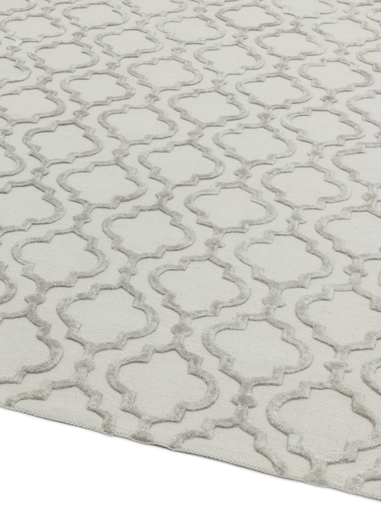 Asiatic Rugs Grey Dixon Textured Geo Rug - Image 2 of 5