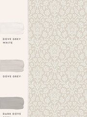Laura Ashley Dove Grey Annecy 10M Wallpaper - Image 4 of 4