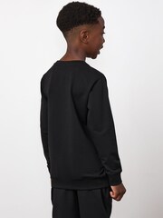 Gym King Black Victory Loopback Crew Neck Sweat Top - Image 2 of 4