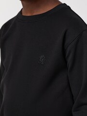 Gym King Black Victory Loopback Crew Neck Sweat Top - Image 3 of 4