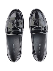 Start Rite Girls Sketch Slip On Black Leather School Shoes - F Fit - Image 5 of 6