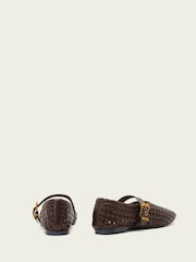 AllSaints Brown Sabine Woven Flats - Image 3 of 5