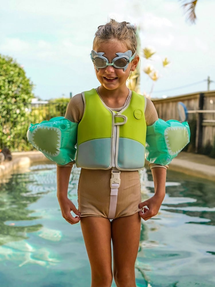 Sunnylife Green Stripe Into The Wild Swim Vest - Image 1 of 9