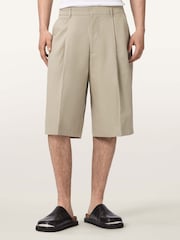 AllSaints Cream Castro Shorts - Image 1 of 7