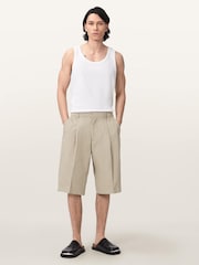 AllSaints Cream Castro Shorts - Image 2 of 7