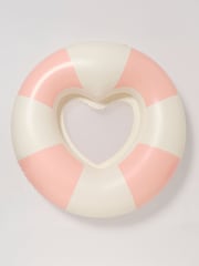 Sunnylife Pink Luxe Tube Pool Ring Stole My Heart Stripe - Image 2 of 5