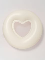 Sunnylife Pink Luxe Tube Pool Ring Stole My Heart Stripe - Image 3 of 5