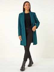 Roman Teal Blue Tailored Single Breasted Coat - Image 2 of 4
