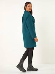 Roman Teal Blue Tailored Single Breasted Coat - Image 3 of 4