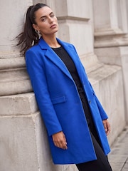 Roman Blue Tailored Single Breasted Coat - Image 1 of 4