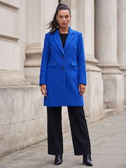 Roman Blue Tailored Single Breasted Coat - Image 3 of 4