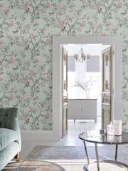 Laura Ashley Eau de Nil Eglantine 10M Wallpaper - Image 1 of 4