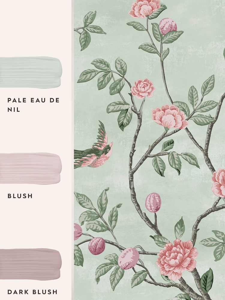 Laura Ashley Eau de Nil Eglantine 10M Wallpaper - Image 4 of 4