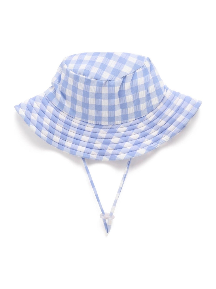 Purebaby Blue Wide Brim UPF50+ Swim Hat - Image 1 of 2