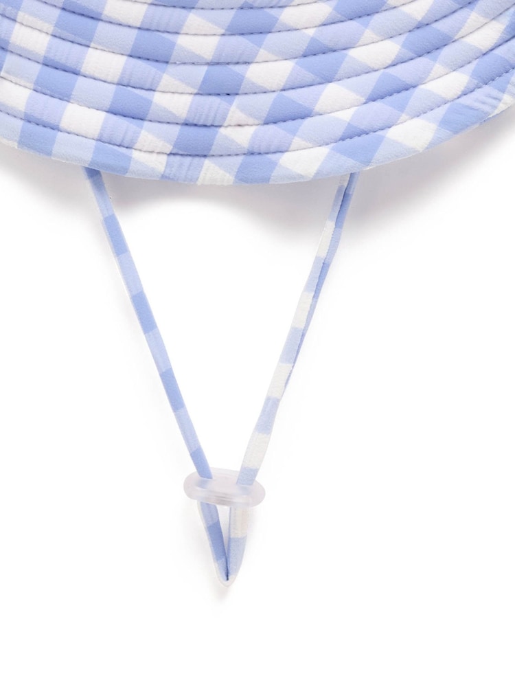 Purebaby Blue Wide Brim UPF50+ Swim Hat - Image 2 of 2