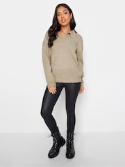PixieGirl Petite Natural Collared Jumper - Image 3 of 4
