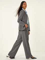 Roman Grey Stripe Wide Leg Trousers - Image 2 of 4