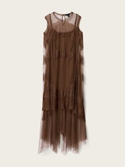 AllSaints Brown Clara Dress - Image 6 of 6