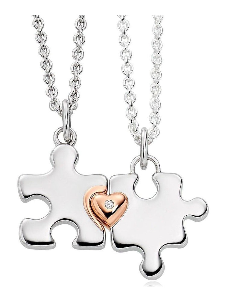 Beaverbrooks Sterling Silver Ladies & Childrens Jigsaw Necklace Set - Image 2 of 7