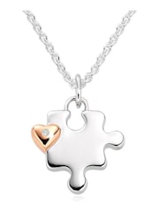 Beaverbrooks Sterling Silver Ladies & Childrens Jigsaw Necklace Set - Image 4 of 7