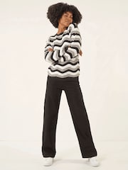 Roman Black Wave Stripe Knitted Jumper - Image 2 of 4