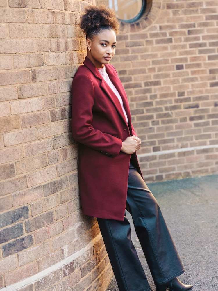 Roman Purple Tailored Single Breasted Coat - Image 1 of 4