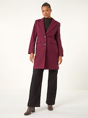 Roman Purple Tailored Single Breasted Coat - Image 3 of 4