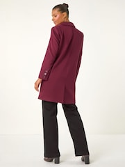 Roman Purple Tailored Single Breasted Coat - Image 4 of 4