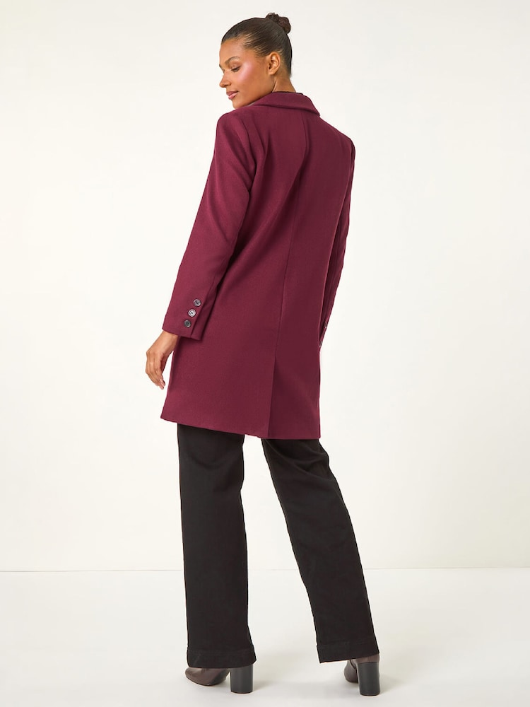 Roman Purple Tailored Single Breasted Coat - Image 4 of 4