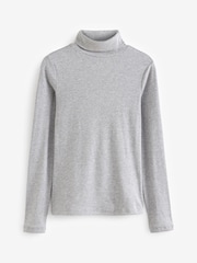 Black/ Grey Ribbed Roll Neck Tops 2 Pack - Image 7 of 9