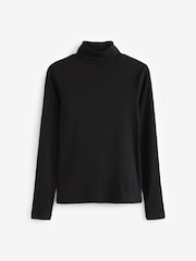 Black/ Grey Ribbed Roll Neck Tops 2 Pack - Image 8 of 9