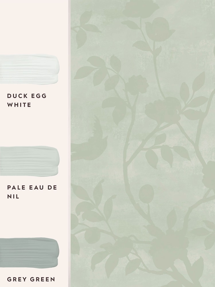Laura Ashley Eau de Nil Eglantine Silhoutte 10M Wallpaper - Image 4 of 4