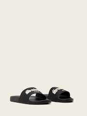 AllSaints Black Saint Sliders - Image 3 of 6