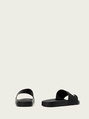 AllSaints Black Saint Sliders - Image 4 of 6