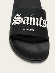 AllSaints Black Saint Sliders - Image 5 of 6
