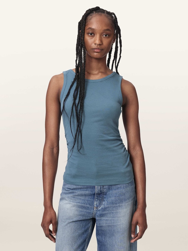 AllSaints Blue Katarina Tank - Image 1 of 7