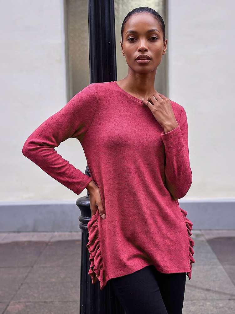 Buy Roman Pink Soft Touch Side Ruffle Top from Next USA