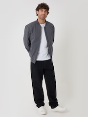 Threadbare Grey Showerproof Padded Bomber Jacket - Image 3 of 5