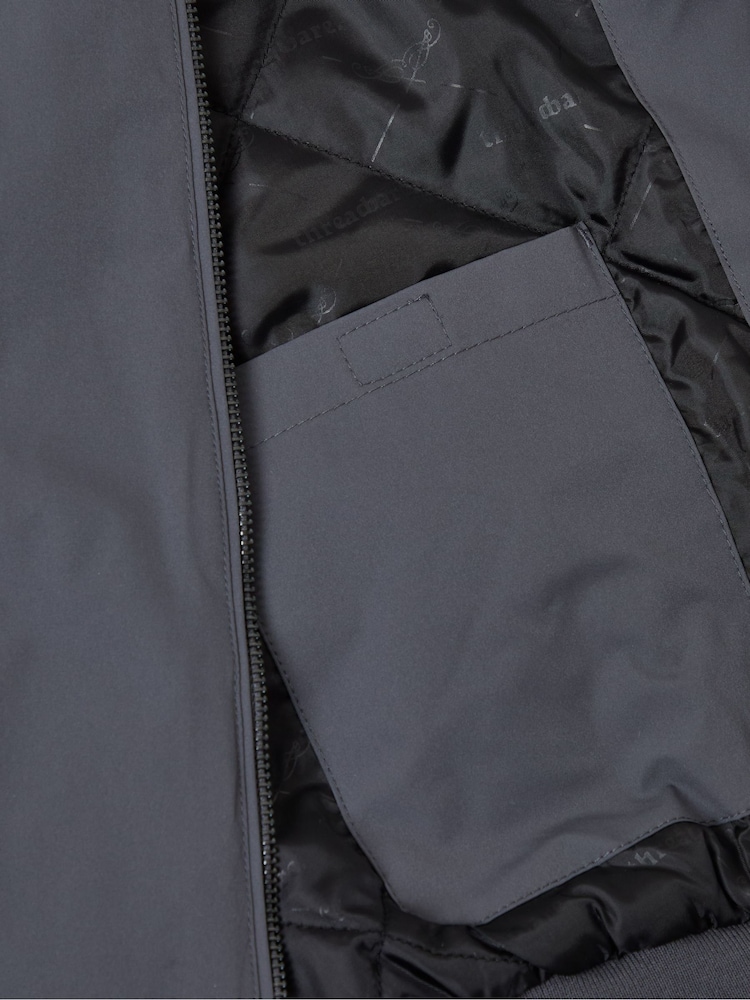 Threadbare Grey Showerproof Padded Bomber Jacket - Image 5 of 5