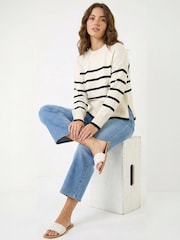 Roman White Stripe Knit Jumper - Image 3 of 4